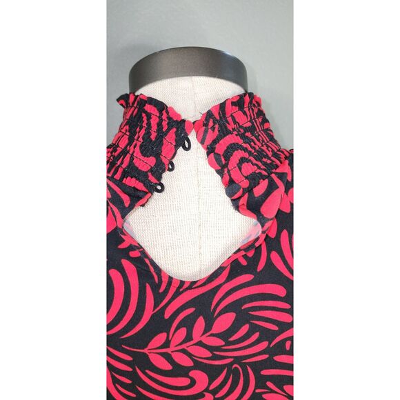 Style & Co. Red & Black Short Sleeve Mock Turtleneck Top Size S - Picture 6 of 9